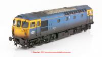 3366 Heljan Class 33/1 Diesel Locomotive number 33 117 in BR Blue livery with DCE Stripes - weathered